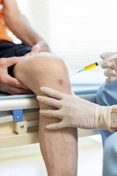 Hialuronsavas injekciós kezelés térdízületbe